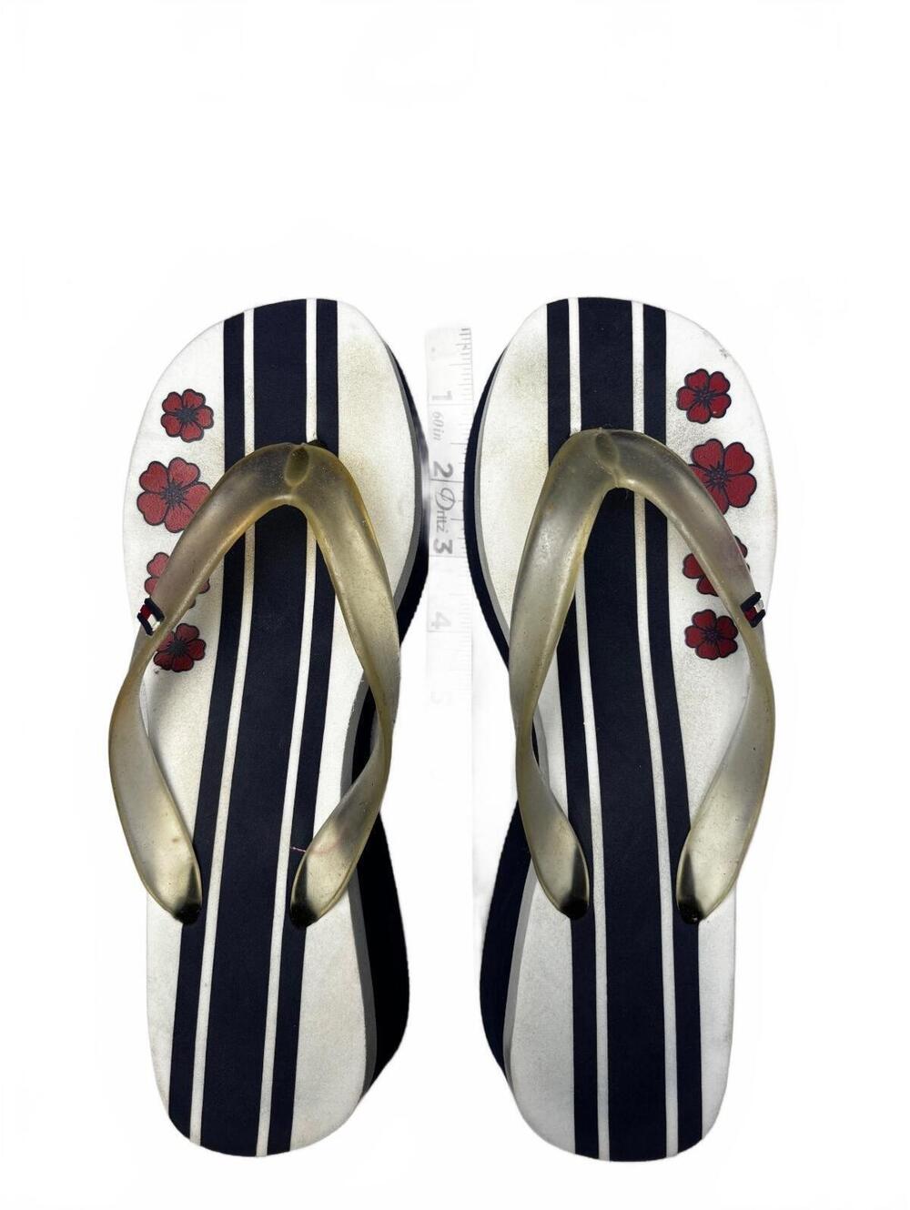 Tommy Hilfiger Women's Platform Flip Flop Sandals with Red-2 - Picture 8 of 8